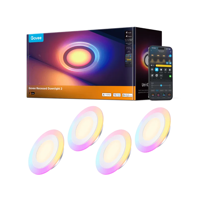Govee 4/6 Inch Smart Recessed Lights Pro with Night Light